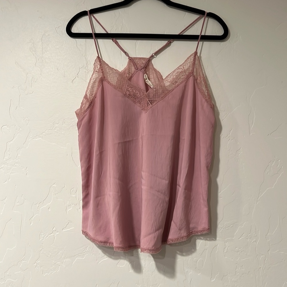 Love stitch lace cami in mauve